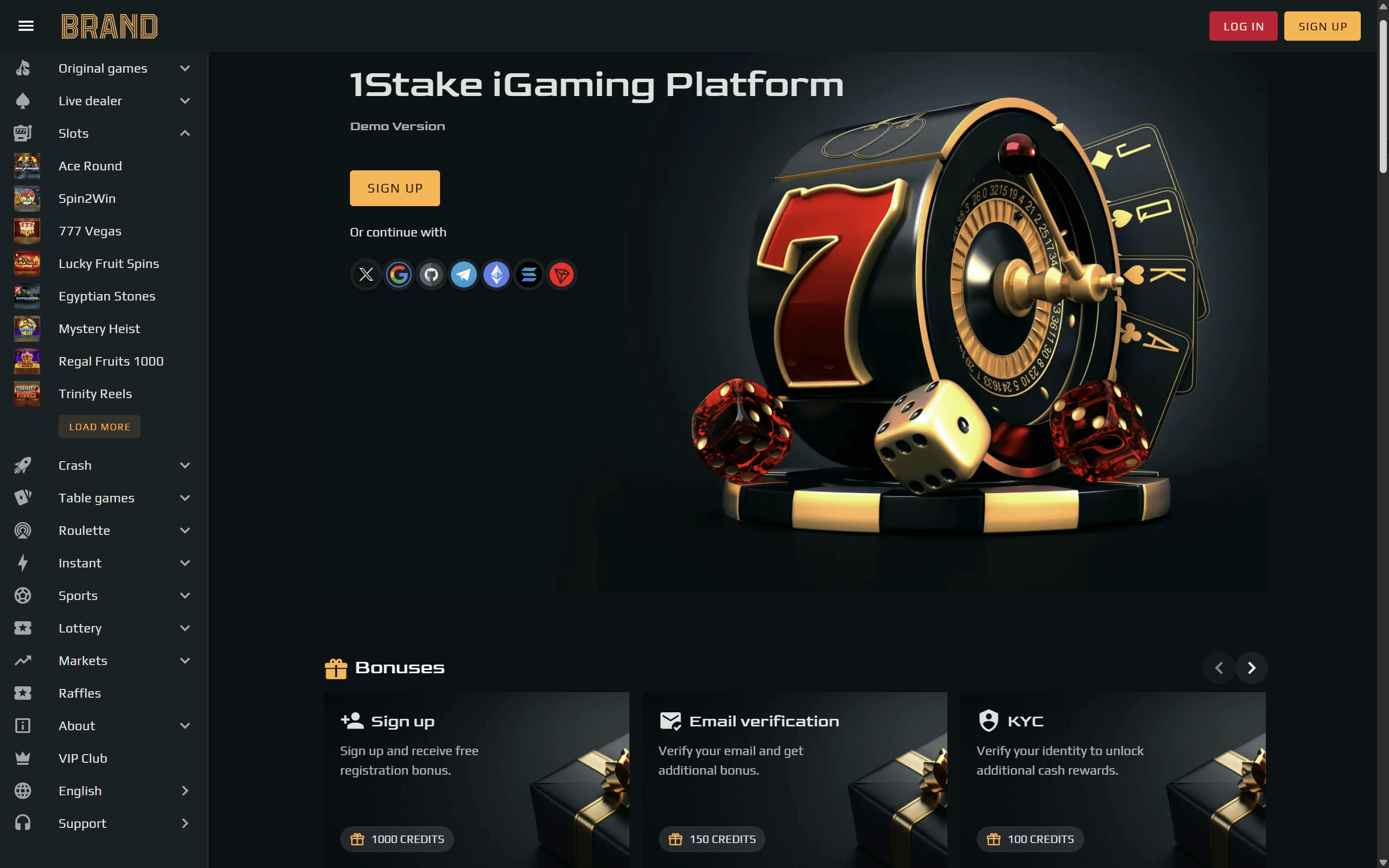 1Stake iGaming Platform