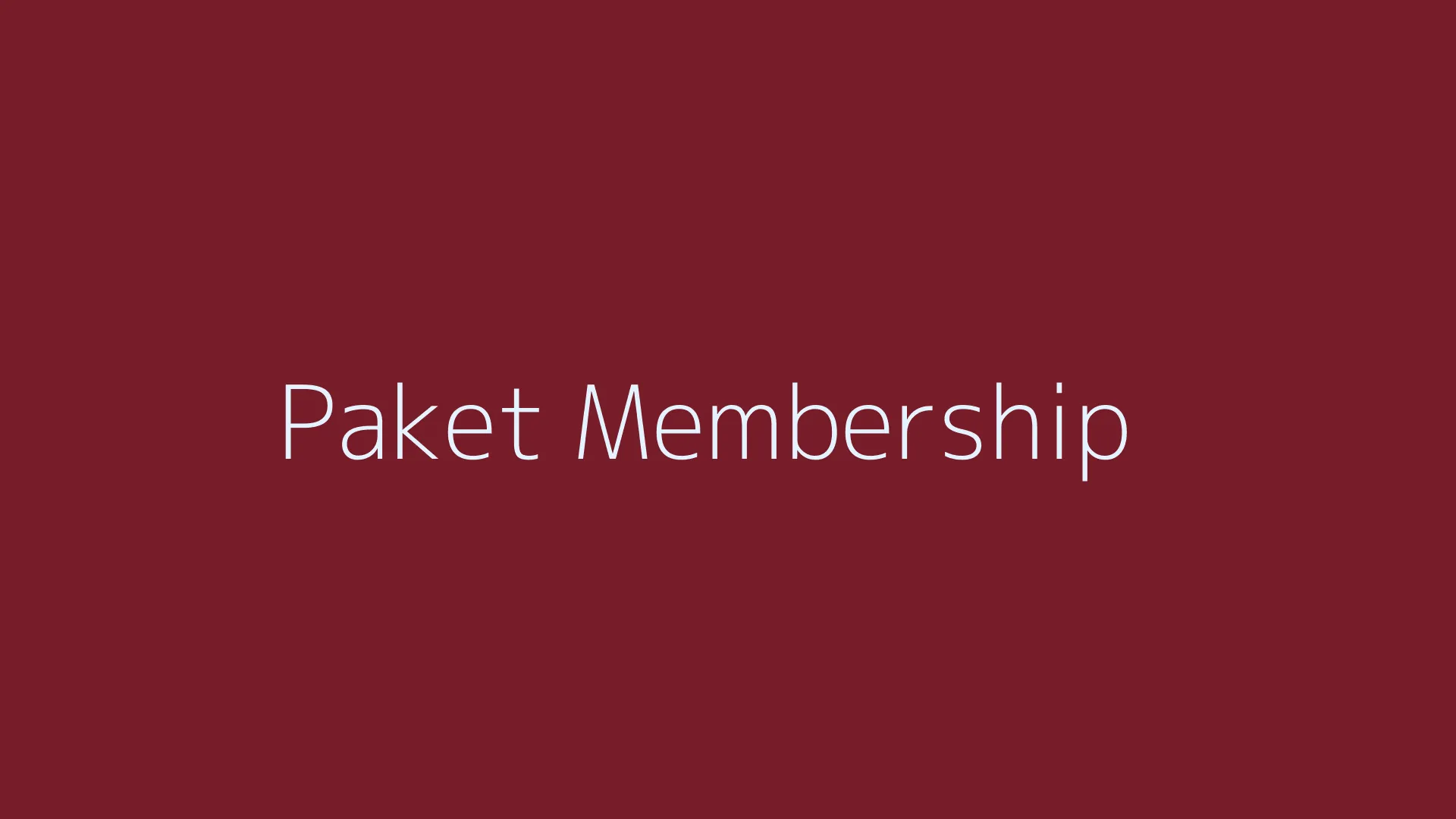 Membership Plan
