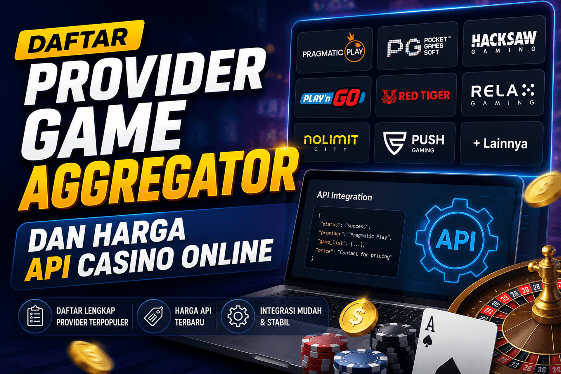 Provider Game Aggregator dan Harga API Casino Online